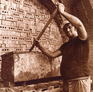 daubing the wicket  Chelwood Brick